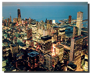 Chicago Night Poster Chicago Night Poster