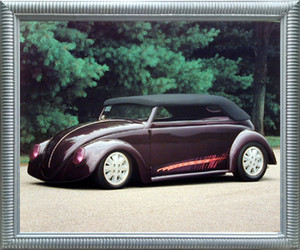 Chopped VW Bug Harley Koopman Vintage Car Silver Wall Framed Picture Art Print (18x22) Chopped VW Bug Harley Koopman Vintage Car Silver Wall Framed Picture Art Print (18x22)
