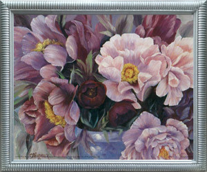 Impact Posters Gallery Pink Flowers in Vase Floral Wall Decor Silver Framed Picture Art Print Impact Posters Gallery Pink Flowers in Vase Floral Wall Decor Silver Framed Picture Art Print