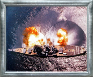 Impact Posters Gallery Firing Guns Framed Wall Bedroom USS Missouri Battleship Military Navy Silver Picture Art Print (18x22) Impact Posters Gallery Firing Guns Framed Wall Bedroom USS Missouri Battleship Military Navy Silver Picture Art Print (18x22)