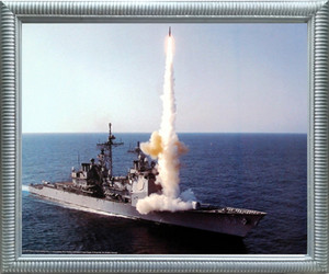 Aviation Framed Poster - USS Cowpens Launches SM-2 US Navy Wall Decor Silver Picture Art Print (20x24) Aviation Framed Poster - USS Cowpens Launches SM-2 US Navy Wall Decor Silver Picture Art Print (20x24)