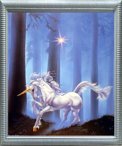 Impact Posters Gallery Mythical Unicorn Forest Path Fantasy Silver Picture Art Print Framed Wall Decoration (20x24) Impact Posters Gallery Mythical Unicorn Forest Path Fantasy Silver Picture Art Print Framed Wall Decoration (20x24)