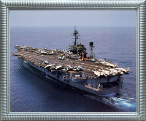 Framed Wall Decoration Aviation Framed Poster - Aircraft Carrier USS Constellation Navy Ship Picture Silver Art Print (20x24) Framed Wall Decoration Aviation Framed Poster - Aircraft Carrier USS Constellation Navy Ship Picture Silver Art Print (20x24)
