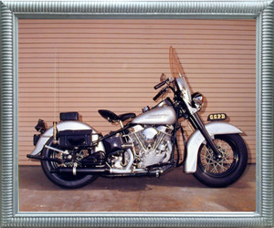 Impact Posters Gallery Silver Panhead Harley Davidson Police Motorcycle Wall Decor Silver Framed Picture Art Print (18x22) Impact Posters Gallery Silver Panhead Harley Davidson Police Motorcycle Wall Decor Silver Framed Picture Art Print (18x22)