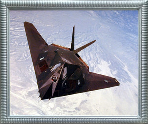 Aircraft Art Print Framed Wall Decoration USAF F-117A Stealth Fighter Jet Aviation Poster Silver Picture (20x24) Aircraft Art Print Framed Wall Decoration USAF F-117A Stealth Fighter Jet Aviation Poster Silver Picture (20x24)