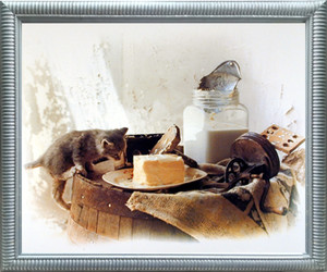 Impact Posters Gallery Country Cute Kitten Homemade Butter Still Life Wall Decor Silver Framed Picture Art Print Impact Posters Gallery Country Cute Kitten Homemade Butter Still Life Wall Decor Silver Framed Picture Art Print