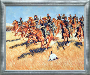 Impact Posters Gallery Western Cavalry Into Battle Wild West Wall Silver Framed Picture Art Print Impact Posters Gallery Western Cavalry Into Battle Wild West Wall Silver Framed Picture Art Print