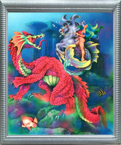 Impact Posters Gallery Underwater Mermaid and Whale Magical Delight of Life Fantasy Wall Decor Silver Framed Picture Art Print Impact Posters Gallery Underwater Mermaid and Whale Magical Delight of Life Fantasy Wall Decor Silver Framed Picture Art Print