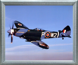 Impact Posters Gallery Military British MK19 Spitfire Plane Aviation Aircraft Silver Framed Picture Art Print Impact Posters Gallery Military British MK19 Spitfire Plane Aviation Aircraft Silver Framed Picture Art Print