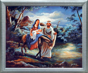 Framed Wall Decor Flight to Egypt Religion & Spirituality Silver Art Print Poster (20x24) Framed Wall Decor Flight to Egypt Religion & Spirituality Silver Art Print Poster (20x24)