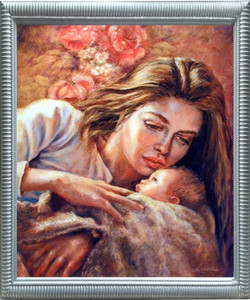 Impact Posters Gallery Mother Loving Her Child Lucas Silver Fine Picture Art Print Framed Wall Decoration (20x24) Impact Posters Gallery Mother Loving Her Child Lucas Silver Fine Picture Art Print Framed Wall Decoration (20x24)