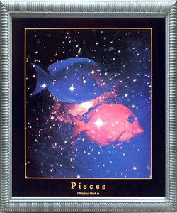 Impact Posters Gallery Astrology Pisces Feb 20 - Mar 20 Zodiac Silver Framed Picture Wall Decor Art Print Impact Posters Gallery Astrology Pisces Feb 20 - Mar 20 Zodiac Silver Framed Picture Wall Decor Art Print