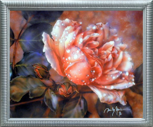 Impact Posters Gallery Wild Rose Dew Flower Fine Silver Art Print Framed Wall Decoration Picture (20x24) Impact Posters Gallery Wild Rose Dew Flower Fine Silver Art Print Framed Wall Decoration Picture (20x24)