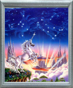 Impact Posters Gallery Mythical Unicorn Horse Edge Sue Dawe Silver Art Print Framed Wall Decoration Picture (20x24) Impact Posters Gallery Mythical Unicorn Horse Edge Sue Dawe Silver Art Print Framed Wall Decoration Picture (20x24)