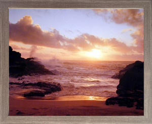 Impact Posters Gallery Beach Scenery Framed Wall Decor Coastal Sunrise on Ocean Landscape Living Room Barnwood Picture Art Print (19x23) Impact Posters Gallery Beach Scenery Framed Wall Decor Coastal Sunrise on Ocean Landscape Living Room Barnwood Picture Art Print (19x23)