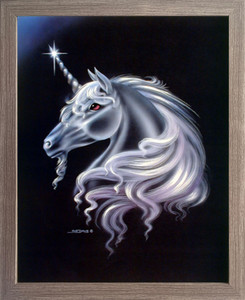 Fantasy Unicorn Art Print Poster Framed Moonwind Sue Dawe Horse Barnwood Wall Decor Picture (19x23) Fantasy Unicorn Art Print Poster Framed Moonwind Sue Dawe Horse Barnwood Wall Decor Picture (19x23)