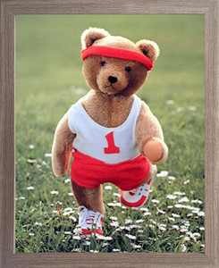 Impact Posters Gallery Stuffed Cute Teddy Bear Jogging Kids Room Barnwood Picture Art Print Framed Wall Decor (19x23) Impact Posters Gallery Stuffed Cute Teddy Bear Jogging Kids Room Barnwood Picture Art Print Framed Wall Decor (19x23)
