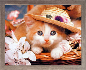 Impact Posters Gallery Cute Cat Animal Framed Wall Decoration Art Print Kitten in a Hat Kids Room Barnwood Picture (19x23) Impact Posters Gallery Cute Cat Animal Framed Wall Decoration Art Print Kitten in a Hat Kids Room Barnwood Picture (19x23)