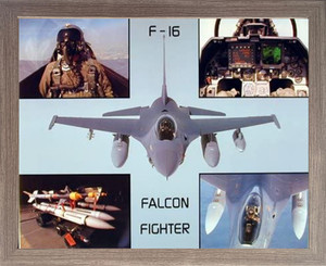 Framed Wall Decor Aviation Military Poster - F-16 Falcon Fighter Jet Barnwood Picture Art Print (19x23) Framed Wall Decor Aviation Military Poster - F-16 Falcon Fighter Jet Barnwood Picture Art Print (19x23)