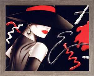 Impact Posters Gallery Le Chapeau Exotic Woman Vogue Fine Wall Barnwood Framed Picture Art Print (19x23) Impact Posters Gallery Le Chapeau Exotic Woman Vogue Fine Wall Barnwood Framed Picture Art Print (19x23)
