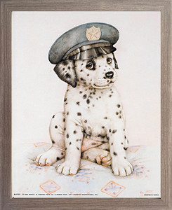 Framed Wall Decor Cute Dalmatian Puppy Police Pup Kids Room Barnwood Picture Art Print (19x23) Framed Wall Decor Cute Dalmatian Puppy Police Pup Kids Room Barnwood Picture Art Print (19x23)