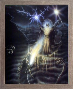 Framed Wall Decoration Magical Dragon Fire Wizard Fantasy Kids Room Barnwood Framed Picture Art Print (19x23) Framed Wall Decoration Magical Dragon Fire Wizard Fantasy Kids Room Barnwood Framed Picture Art Print (19x23)