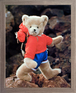 Impact Posters Gallery Teddy Bear Backpacker Kids Room Wall Decor Barnwood Framed Picture Art Print (19x23) Impact Posters Gallery Teddy Bear Backpacker Kids Room Wall Decor Barnwood Framed Picture Art Print (19x23)