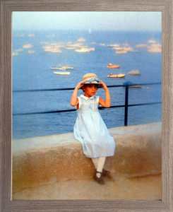 Impact Posters Gallery Framed Wall Decor Cute Girl Fixing Her Hat on Bridge Inspirational Kids Room Barnwood Picture Art Print (19x23) Impact Posters Gallery Framed Wall Decor Cute Girl Fixing Her Hat on Bridge Inspirational Kids Room Barnwood Picture Art Print (19x23)