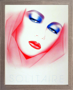 Impact Posters Gallery Framed Wall Decor Solitaire Exotic Lady Vogue Fine Barnwood Picture Art Print (19x23) Impact Posters Gallery Framed Wall Decor Solitaire Exotic Lady Vogue Fine Barnwood Picture Art Print (19x23)
