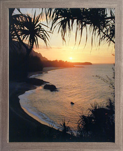 Impact Posters Gallery Framed Wall Decor Tropical Sunset at Ocean Beach Scenery Barnwood Framed Picture Art Print (19x23) Impact Posters Gallery Framed Wall Decor Tropical Sunset at Ocean Beach Scenery Barnwood Framed Picture Art Print (19x23)