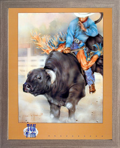 Framed Wall Decor Western Cowboy Rodeo Bull Riding Barnwood Picture Art Print (19x23) Framed Wall Decor Western Cowboy Rodeo Bull Riding Barnwood Picture Art Print (19x23)