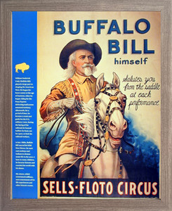 Framed Wall Decor Wild West Show Buffalo Bill Western Cowboy Barnwood Picture Art Print (19x23) Framed Wall Decor Wild West Show Buffalo Bill Western Cowboy Barnwood Picture Art Print (19x23)