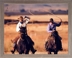 Impact Posters Gallery Western Cowboy Rodeo Roundup Horse at Pacabo Wall Decor Barnwood Framed Picture Art Print (19x23) Impact Posters Gallery Western Cowboy Rodeo Roundup Horse at Pacabo Wall Decor Barnwood Framed Picture Art Print (19x23)