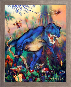 Framed Wall Decoration T Rex Dinosaur Triceratops Kids Room Animal Barnwood Framed Picture Art Print (19x23) Framed Wall Decoration T Rex Dinosaur Triceratops Kids Room Animal Barnwood Framed Picture Art Print (19x23)