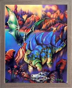 Dinosaurs Stegosaurus Triceratops Kids Room Animal Fantasy Barnwood Framed Picture Art Print Framed Wall Decoration(19x23) Dinosaurs Stegosaurus Triceratops Kids Room Animal Fantasy Barnwood Framed Picture Art Print Framed Wall Decoration(19x23)