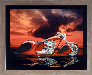 Impact Posters Gallery Red Custom Motorcycle Bike Wall Decor Barnwood Framed Art Print Picture (19x23) Impact Posters Gallery Red Custom Motorcycle Bike Wall Decor Barnwood Framed Art Print Picture (19x23)