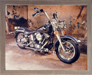Framed Wall Decor Harley Davidson Black Motorcycle Barnwood Framed Picture Art Print (19x23) Framed Wall Decor Harley Davidson Black Motorcycle Barnwood Framed Picture Art Print (19x23)