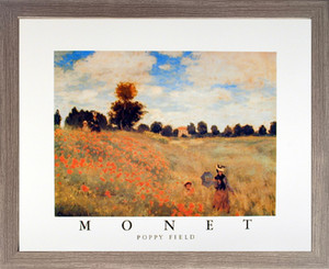 Framed Wall Decor Impressionist Claude Monet (Field Poppies Blooming) Picture Painting Barnwood Framed Art Print Poster (19x23) Framed Wall Decor Impressionist Claude Monet (Field Poppies Blooming) Picture Painting Barnwood Framed Art Print Poster (19x23)