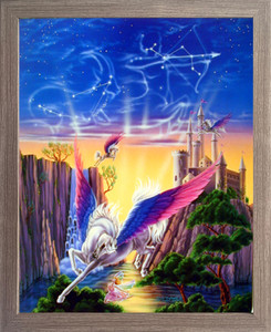 Impact Posters Gallery Mythical Pegasus Horse Castle Sue Dawe Fantasy Kids Room Barnwood Picture Art Print Framed Wall Decor (19x23) Impact Posters Gallery Mythical Pegasus Horse Castle Sue Dawe Fantasy Kids Room Barnwood Picture Art Print Framed Wall Decor (19x23)