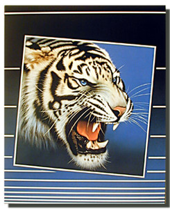 White Tiger Blind Poster