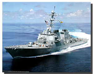 USS Cole DDG 67 Guided Missile Destroyer Poster