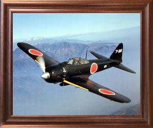 WWII Aviation Art Print Framed Japanese Zero (A6M Zero) Military Airplane Aircraft Mahogany Wall Decoration Picture WWII Aviation Art Print Framed Japanese Zero (A6M Zero) Military Airplane Aircraft Mahogany Wall Decoration Picture