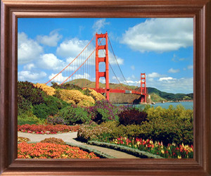 Impact Posters Gallery Golden Gate Bridge San Francisco National Park Scenery Landscape Mahogany Picture Art Print Framed Wall Decor (18x22) Impact Posters Gallery Golden Gate Bridge San Francisco National Park Scenery Landscape Mahogany Picture Art Print Framed Wall Decor (18x22)