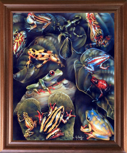 Framed Wall Decor Frog & Toad Collage (Amphibian) Educational Kids Room Mahogany Picture Art Print (18x22) Framed Wall Decor Frog & Toad Collage (Amphibian) Educational Kids Room Mahogany Picture Art Print (18x22)