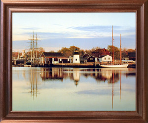 Impact Posters Gallery Peaceful Harbor Boats Mahogany Framed Picture Art Print Wall Decor (18x22) Impact Posters Gallery Peaceful Harbor Boats Mahogany Framed Picture Art Print Wall Decor (18x22)