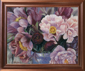 Impact Posters Gallery Pink Flowers in Vase Floral Wall Decor Mahogany Framed Picture Art Print Impact Posters Gallery Pink Flowers in Vase Floral Wall Decor Mahogany Framed Picture Art Print