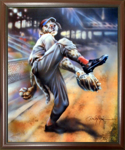 Framed Wall Picture Decor Dog Playing Old Time Baseball Motivational Sports Fine Mahogany Art Print (20x24) Framed Wall Picture Decor Dog Playing Old Time Baseball Motivational Sports Fine Mahogany Art Print (20x24)