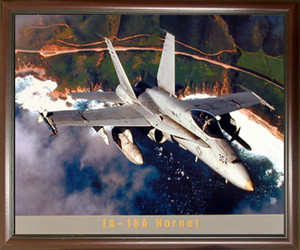 Impact Posters Gallery Aviation Framed Poster - FA-18A Hornet Jet Military Aircraft Mahogany Wall Decor Picture Art Print (20x24) Impact Posters Gallery Aviation Framed Poster - FA-18A Hornet Jet Military Aircraft Mahogany Wall Decor Picture Art Print (20x24)