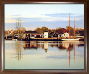 Impact Posters Gallery Peaceful Harbor Boats Scenery Nature Wall Mahogany Framed Picture Art Print (18x22) Impact Posters Gallery Peaceful Harbor Boats Scenery Nature Wall Mahogany Framed Picture Art Print (18x22)