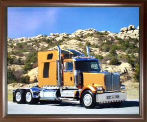 Impact Posters Gallery Gold Big Rig Semi Classic Truck Wall Decor Mahogany Framed Art Print Picture (18x22) Impact Posters Gallery Gold Big Rig Semi Classic Truck Wall Decor Mahogany Framed Art Print Picture (18x22)